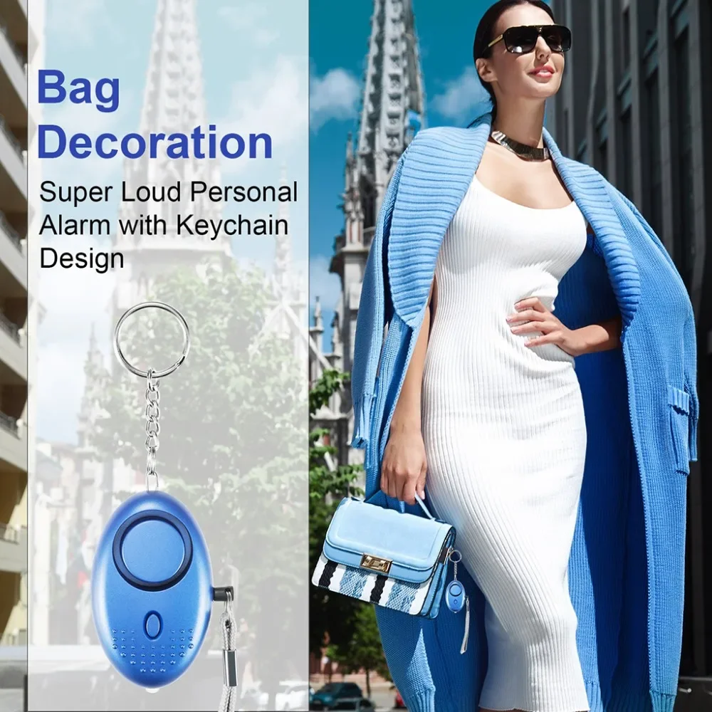 Personal Alarm With LED Light 130DB Anti Lost Wolf Self-Defense Safety Attack Emergency Alarms For Women Kids Elder