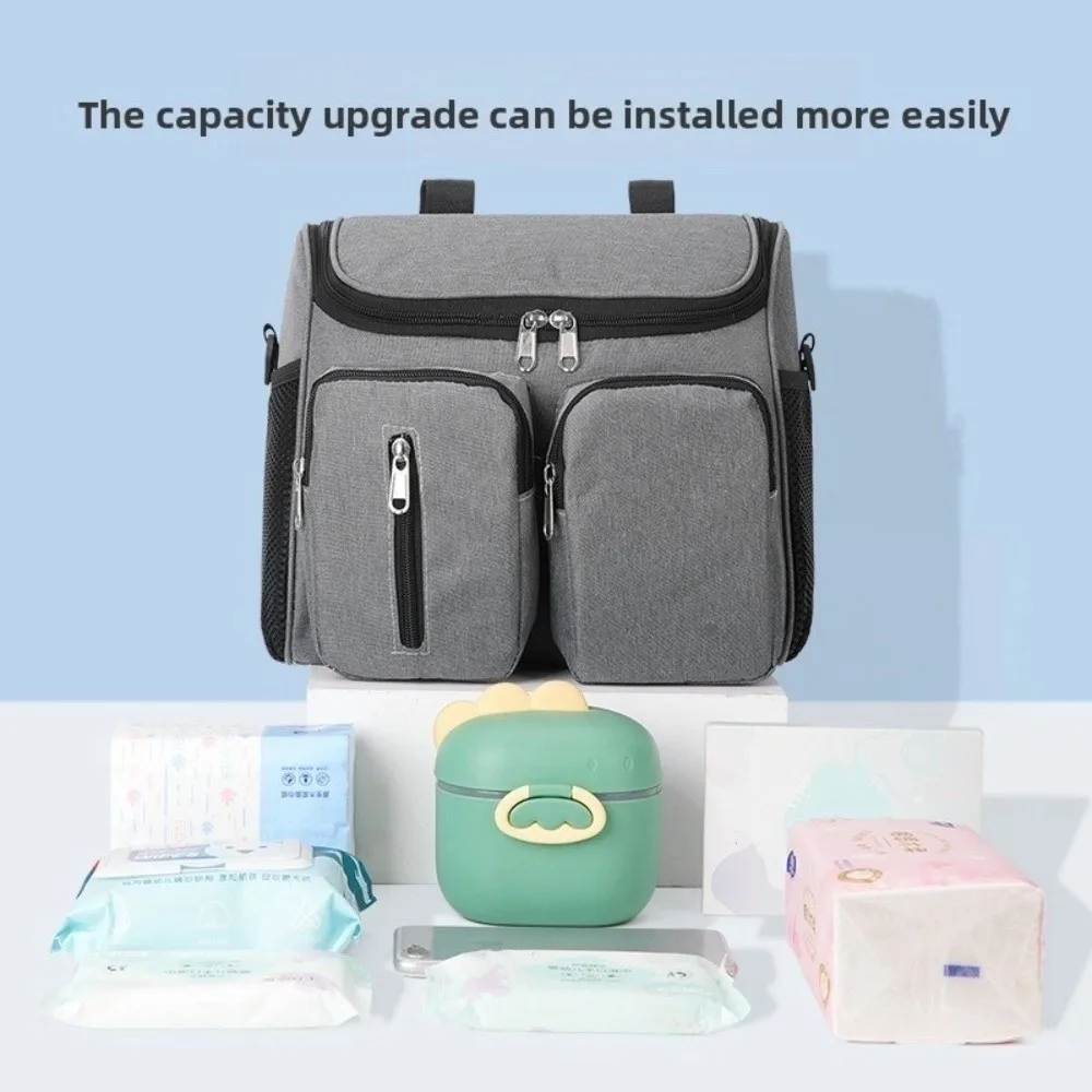 

Waterproof Mommy Shoulder Bag Multi-Pocket Oxford Cloth Stroller Storage Hanging Bag Large Capacity Multifunctional