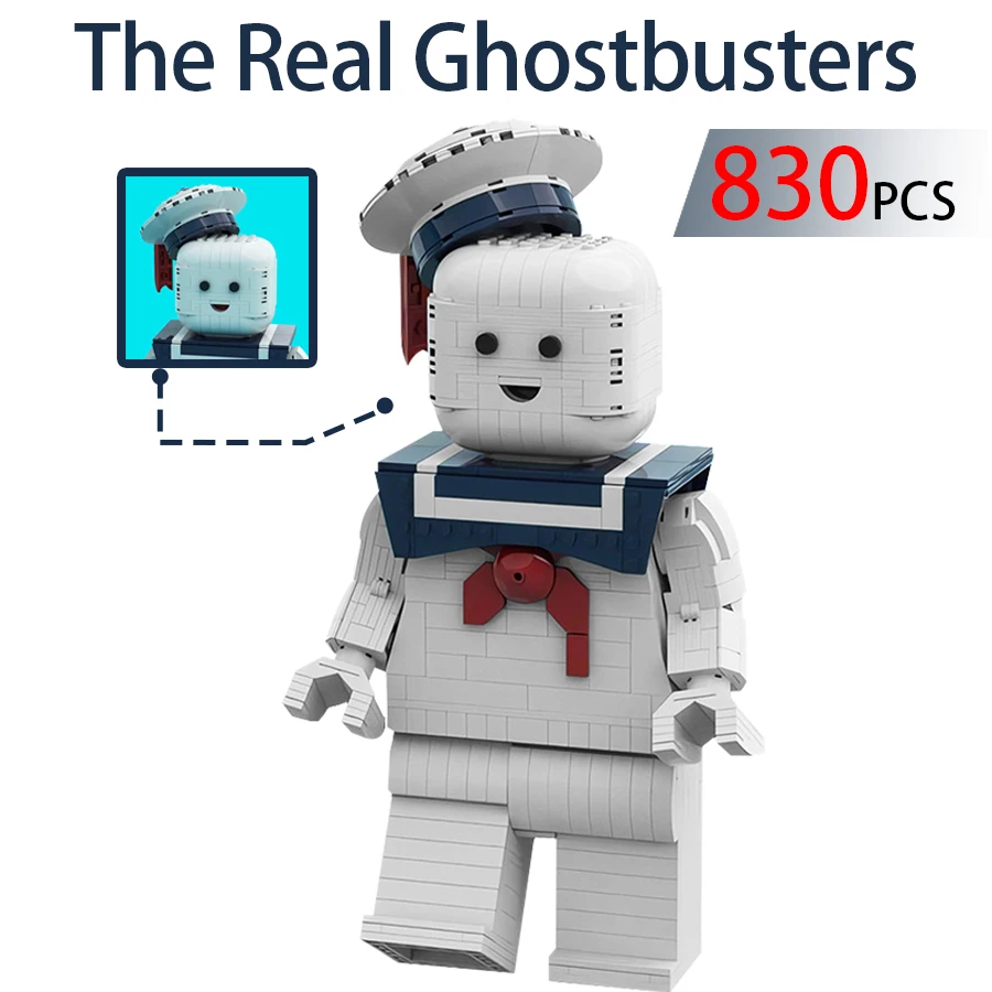 MOC Ghostbuster Action Figure Marshmallow Man Building Blocks Set Stay-Puft Model Toys Children Halloween Christmas Gifts