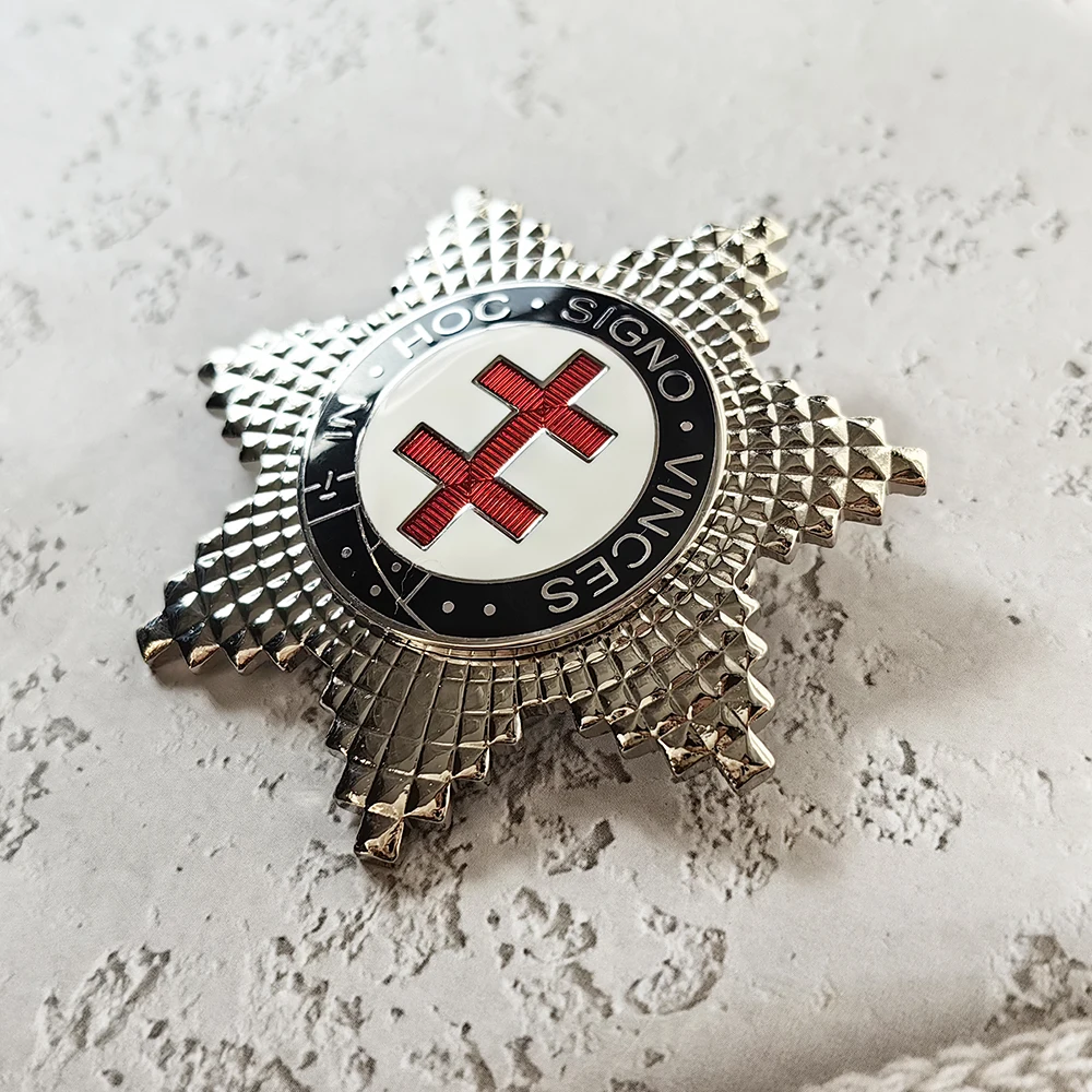 Masonic Lapel Pins Badge Mason Freemason Silver Badge Order of the Red Cross  Size 6.3cm Exquisite Souvenirs  Accessories