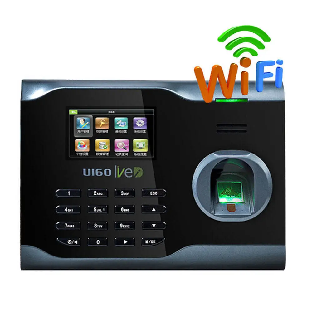 ZKTeco U160 WIFI WIFI Biometric Fingerprint Time Attendance Recognition Device Time Clock Recorder Attendance Machine