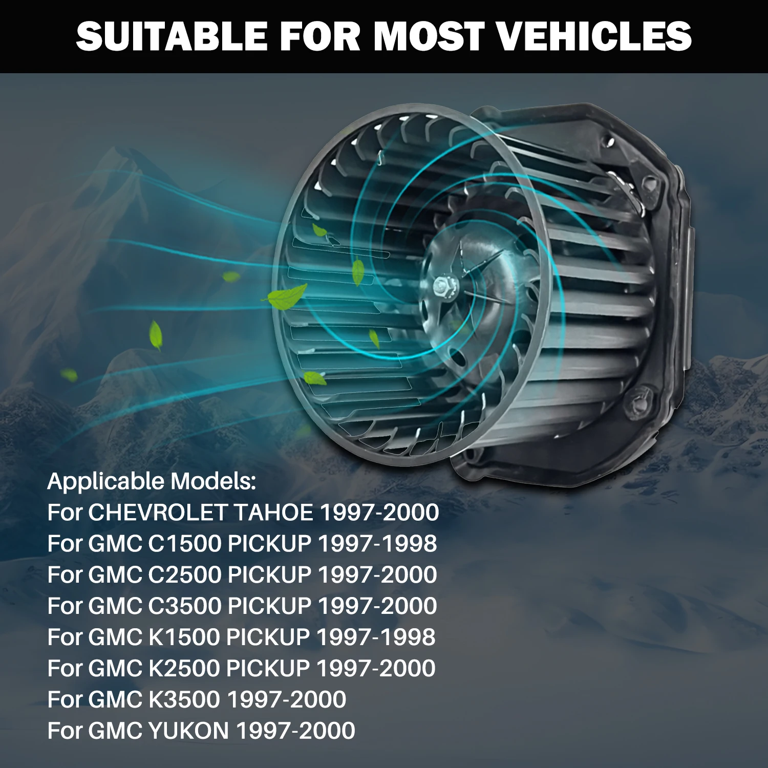 

Aspligo New Air Conditioner AC Heater Blower Motor & Fan Cage For CHEVROLET C1500 PICKUP/ For GMC C1500 C2500 C3500 K1500 K2500