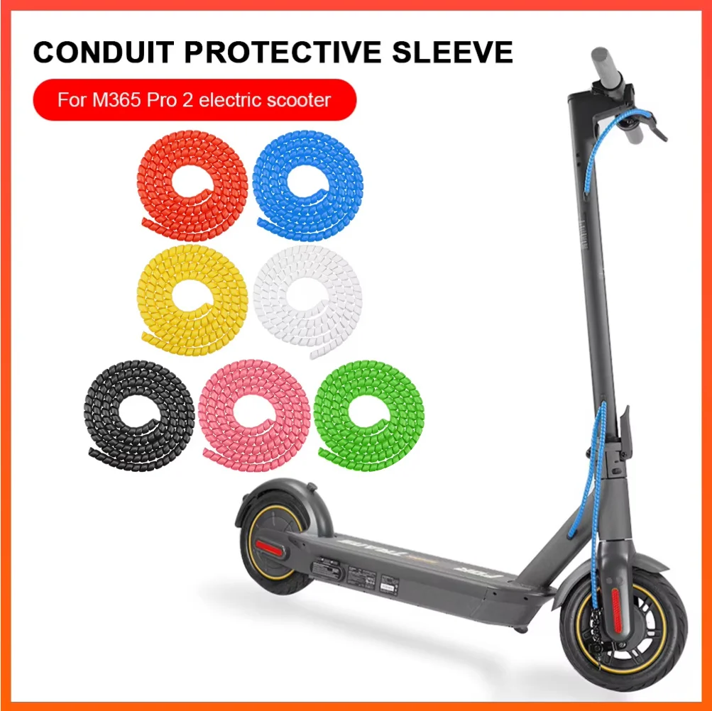 

1.3m Flexible Spiral Wrap Electric Scooter Cable Protector Cover Line Organizer Pipe Protection Sleeve Cover Tube Pet Bite