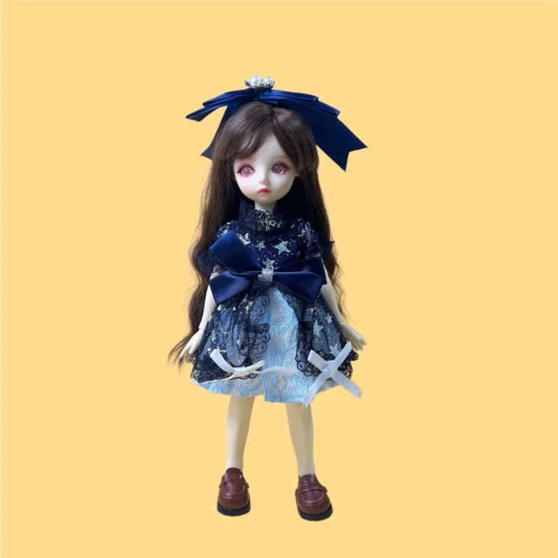 1/6 Bjd Doll Dress Up Clothes Blue Dress Fashion 30cm Doll Clothes Casual Skirt Set Ancient Style Doll Clothes Original Design