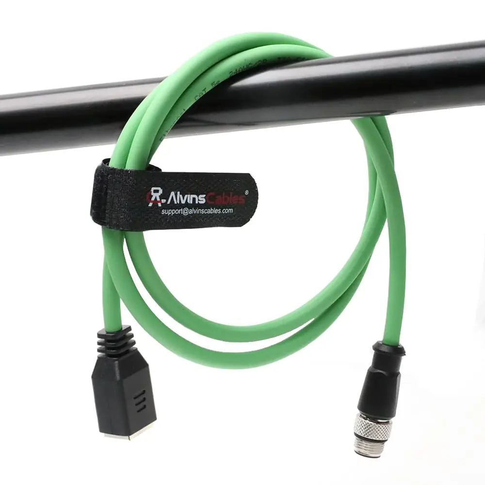 

Alvin's Cables M12 D-Code 4 Pin Male to RJ45 Female Ethernet Cable for Industrial Camera Sensor, RJ45 Female Socket High-Flex