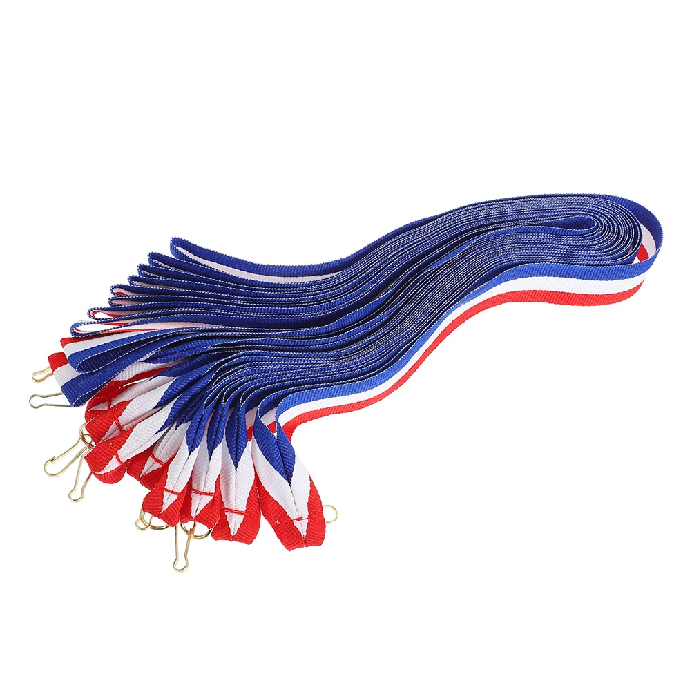 

25Pcs Award Neck Ribbons with Clip Triangular Design Medal Lanyards for Baseball Softball Basketball Events Bulk Ribbons Set