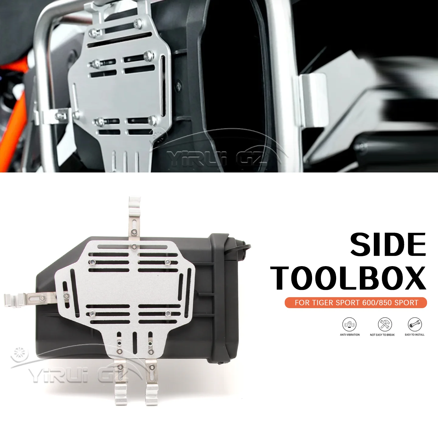 

Motorcycle Toolbox Tool Box Waterproof Side Decorative Box FOR TIGER SPORT 600/850 SPORT 600 850 First-aid/Breakdown kit Toolbox