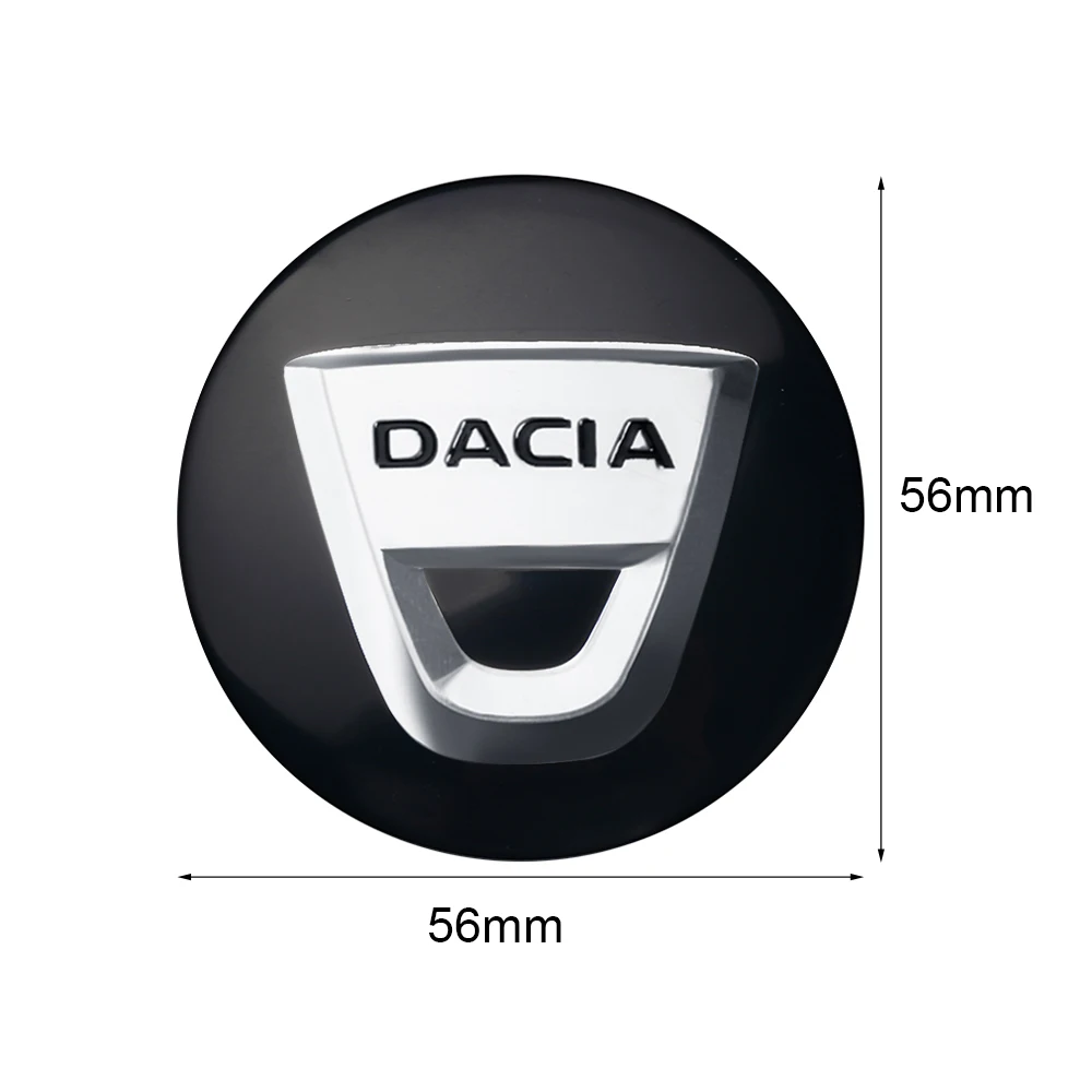 4Pcs Aluminum Car Badge Emblem Wheel Hub Rims Decor 3D Stickers For Dacia Duster Logan Dokker Lodgy 2 Sandero MK2 Stepway R4 view 5