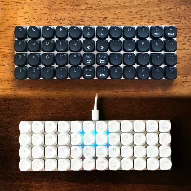 

【P48SR】Planck 48-клавишная низкопрофильная клавиатура QMK/VIAL Проводная проводная Type-c RGB Алюминиевый материал Пользовательские ортогональные механические клавиатуры 1U