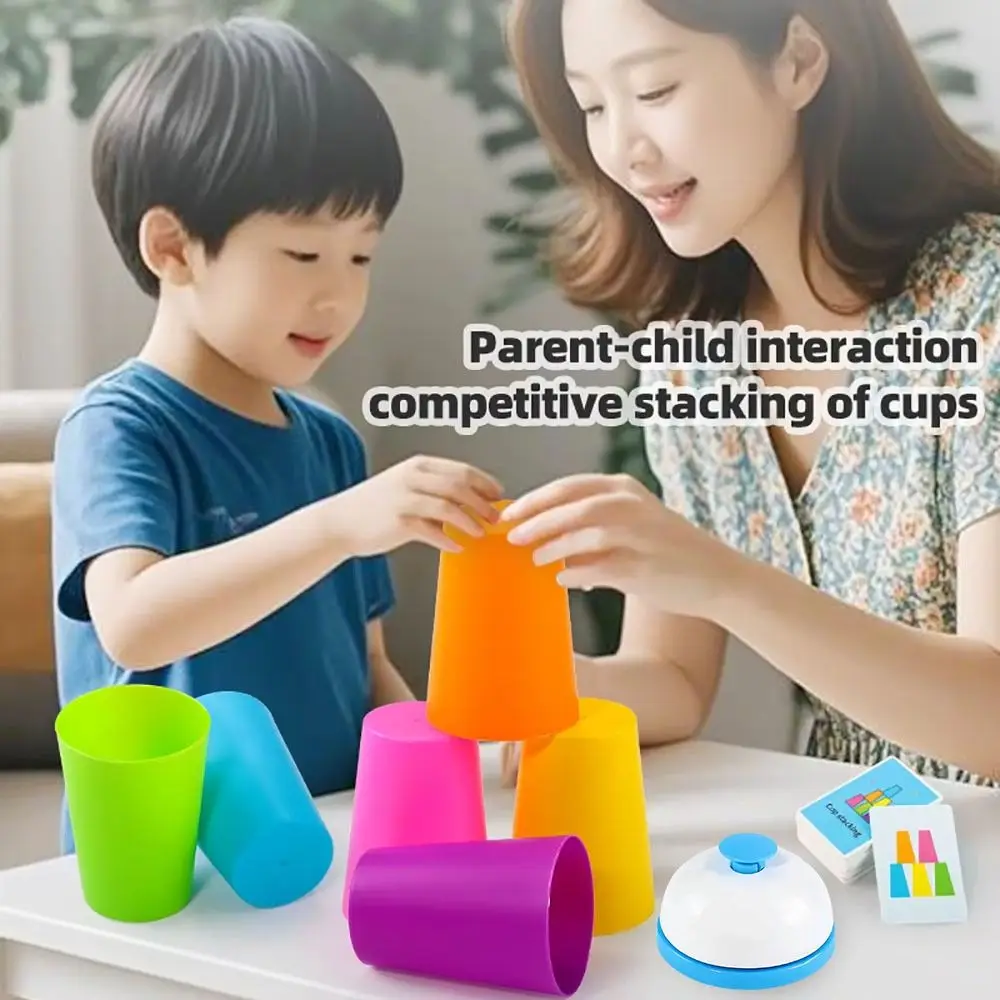 

Color Learning Stacking Cup Game Intellectual Enlightenment Educational Montessori Quick Stack Color Cognition Board Game