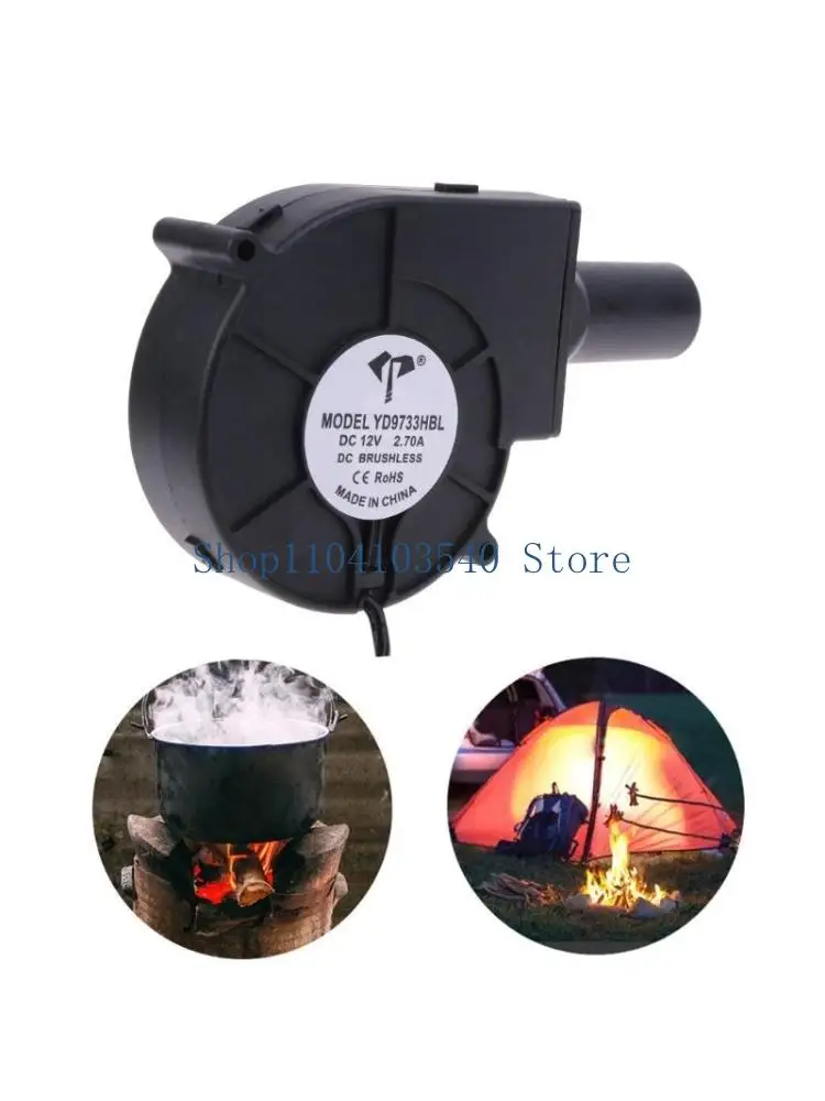 

02DC DC12v 2.7A 9733 Barbecue Grill Centrifugal Blower with Air Outlet Large Air Volume High-speed Cooling Fan 4600RPM