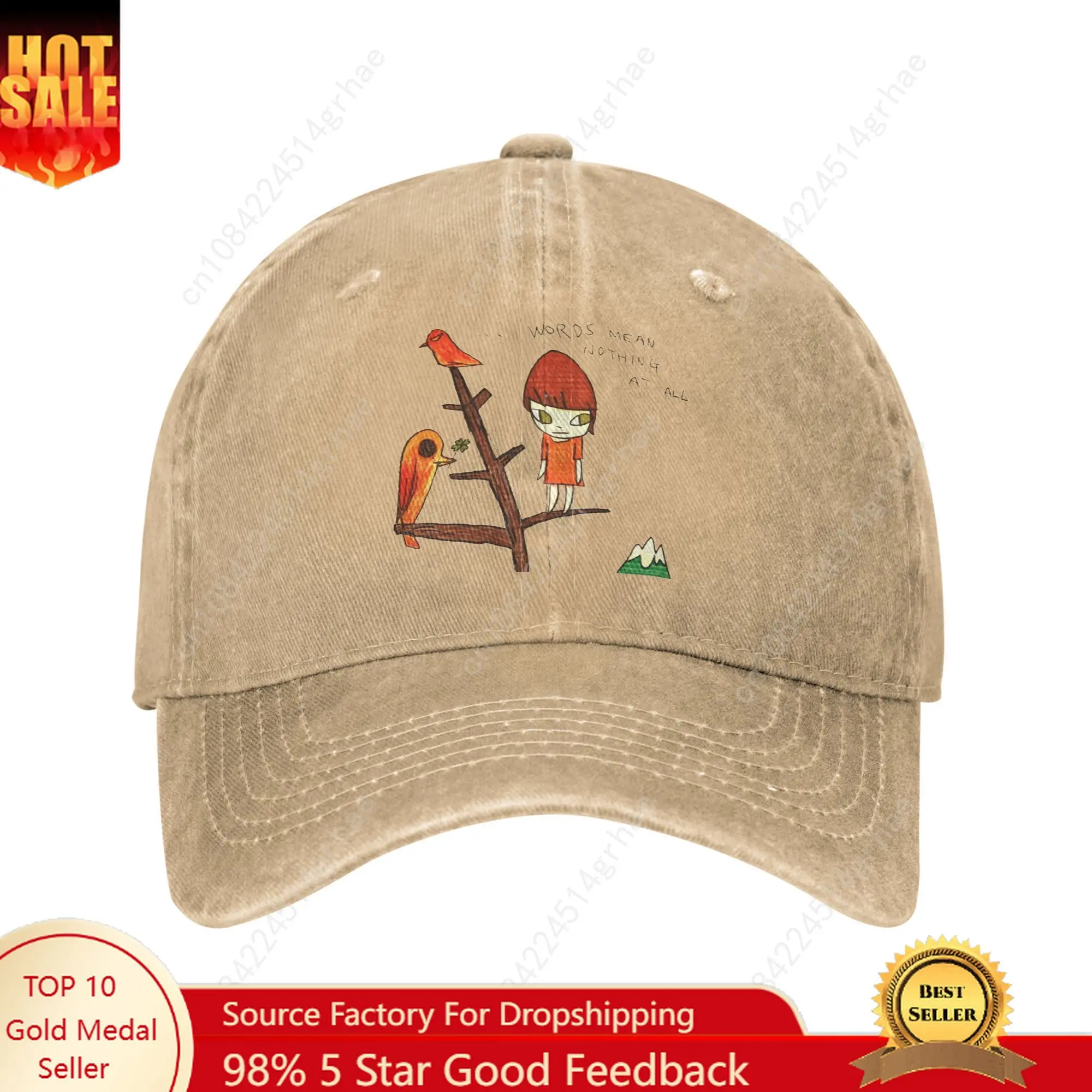 

Yoshitomo Nara Casual Baseball Cap Summer Words Mean Nothing Trucker Hat Dropshipping Tennis Skate Snapback Cap Women Men Caps