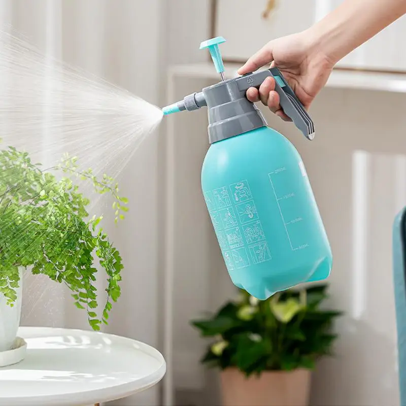 Pulverizador a presión, pulverizador con bomba Manual de 2L con gatillo Manual, botellas de pulverización de agua portátiles a prueba de fugas, señor de plantas multiusos