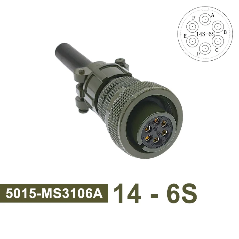 Mil std ronde connector ms3102a 14s-2 14s-5 14s-6 MIL-C 5015 militaire specificatie connectoren ms3106 ms3108 stekker & stopcontact