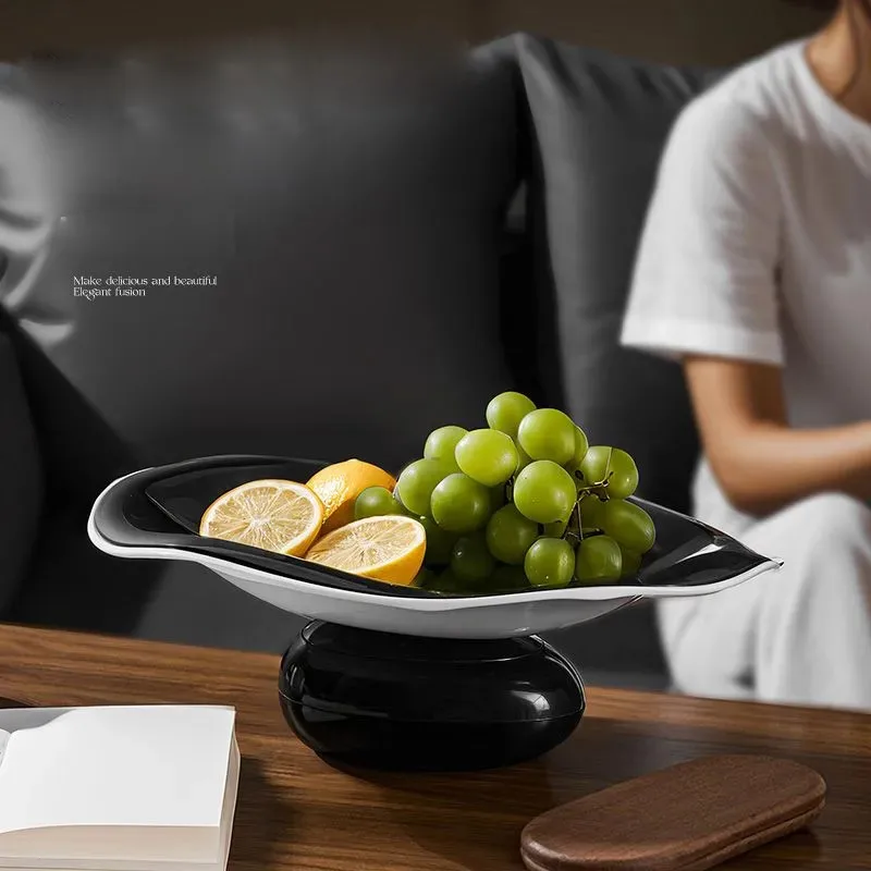 

Пластиковый поднос для фруктов для гостиной, домашнего использования, журнальный столик 2025, роскошный поднос для хранения фруктов, конфет, десерта, закусок, тарелкаZI91