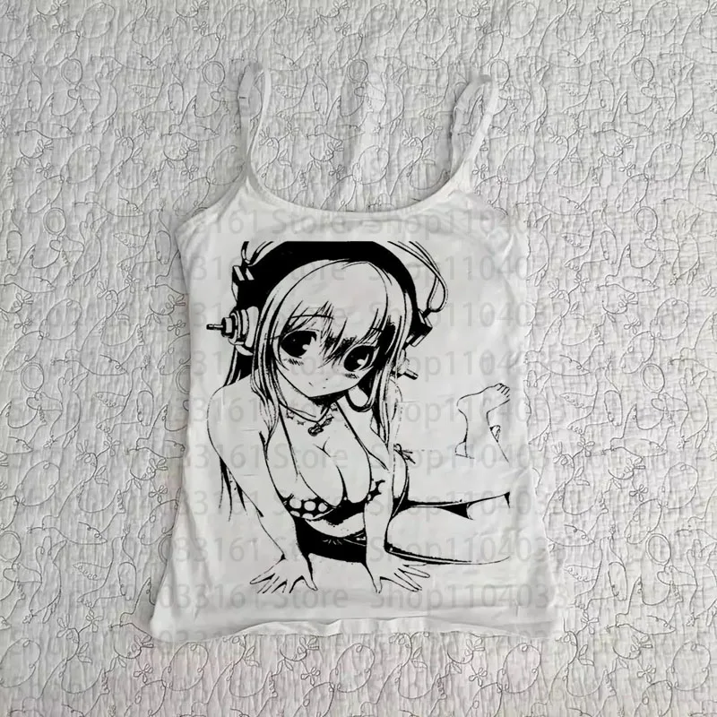 Hauts Y2K pour femmes, vêtements féminins, crop top style Shoujo, sexy, Harajuku, hauts d'été avec bretelles