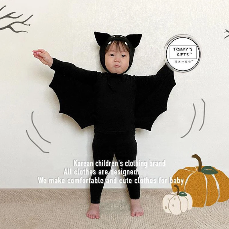 Umorden Halloween Clothes for Baby Bat Batbaby Costume Ins Korea Style Top Shirt Pants Set 6-36M 1-2T 2-3T