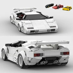 MOC Super Sports Car Cool Racing Building Block Model City Track Racer Countachs Vehicle Kids Toys Racing Men's Collection Gift