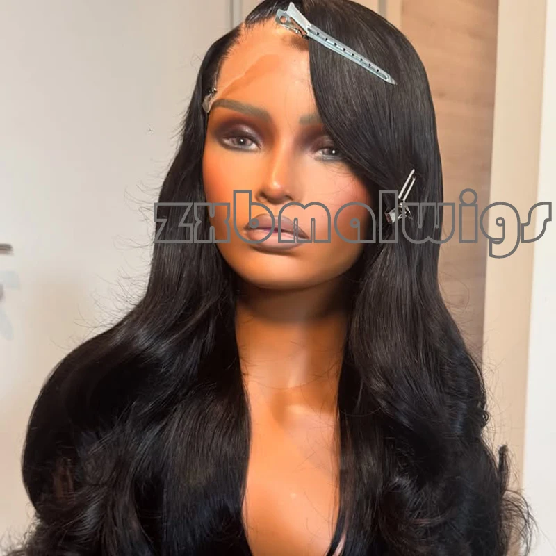 

Синтетические волосы 13X4, черная боковая часть, объемная волна, кружевные парики для женщин, бесклеевой парик спереди, детские волосы, волнистые волокна, повседневная одежда