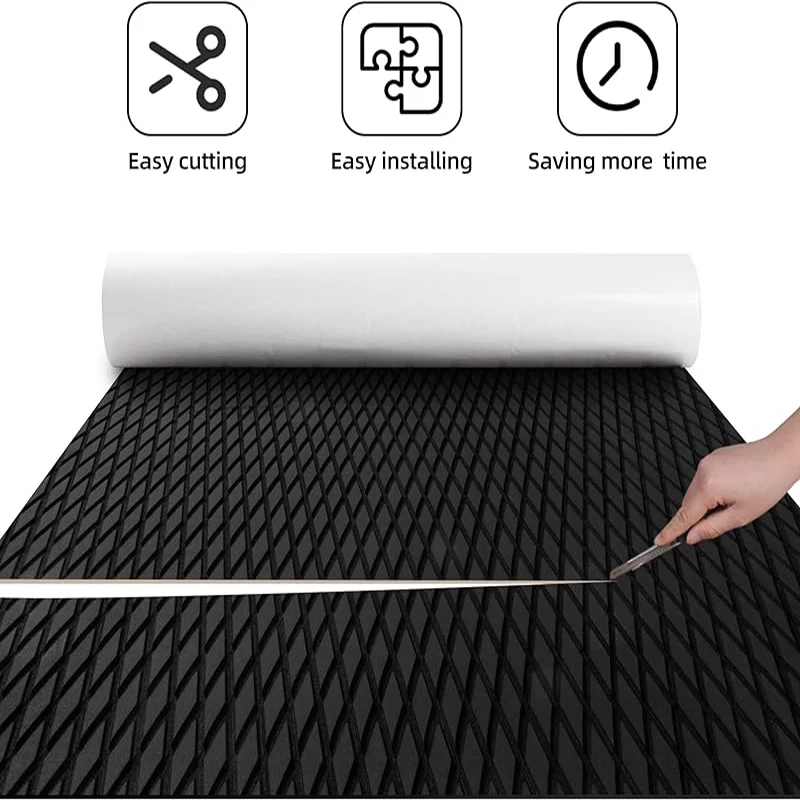 120*30cm EVA Surfboard Traction Pad Non-slip Diamond Grip Mat Trimmable Sheet Kayak Skateboard Skimboard Motorboat Stairs Ramp