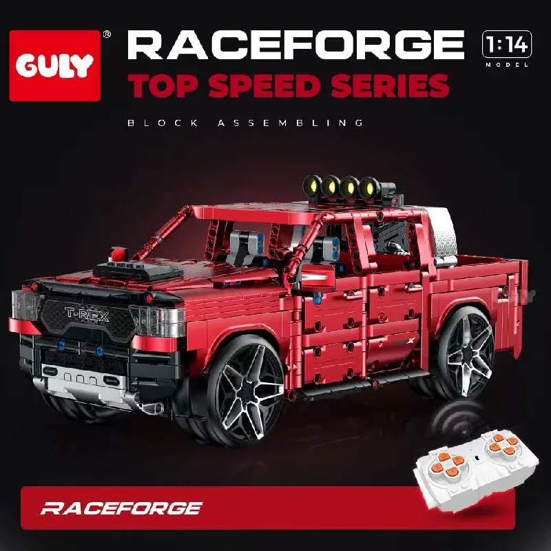 

SUV Tyrannosaurus Rex Auto Technician 1:14 Набор строительных блоков для взрослых, комплект модели автомобиля с дистанционным управлением, MOC10633, подарок для детей