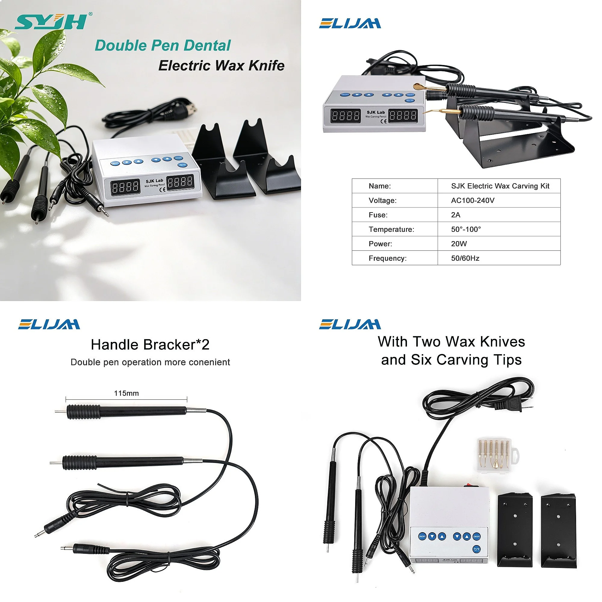 Electric Wax Knife Dentals Lab Ultra-thin Digital Display Double Carving Pen Heat Engraving Machine