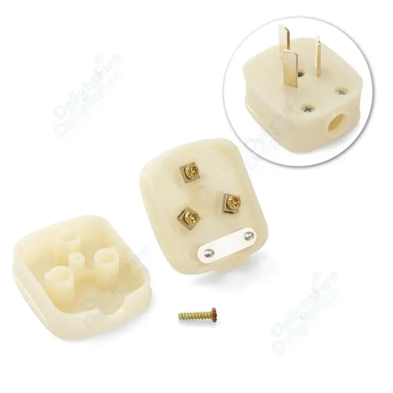 3pin AU CN Extension Cable Connector Australian New Zealand Chinese Male Rewirable Plug AC Electrical Power Cord Plug Socket