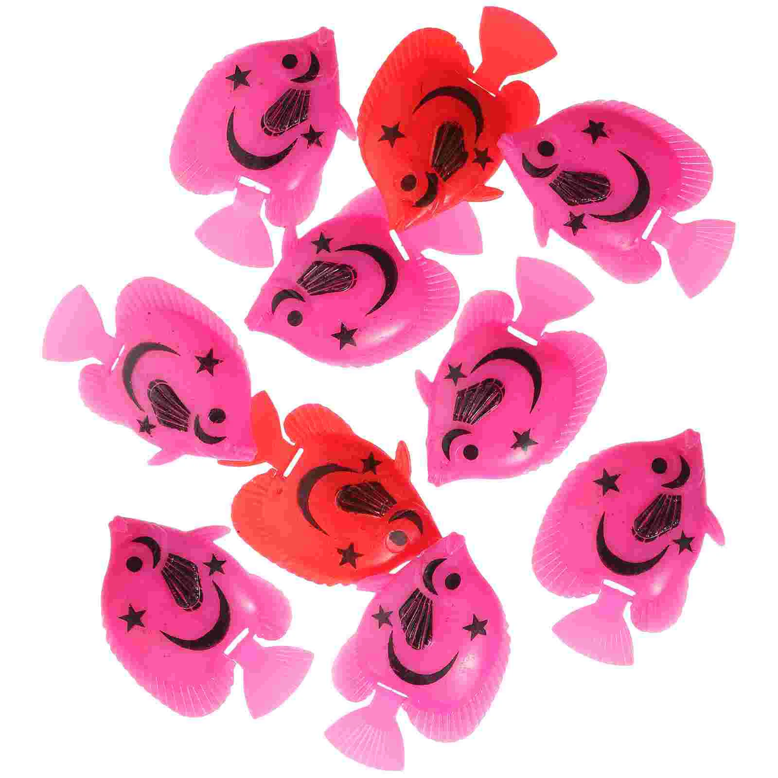 10 Pcs Small Fish Toy Artificial Moving Tiny Aquarium Decorations Fishing for Tank Floating Plant