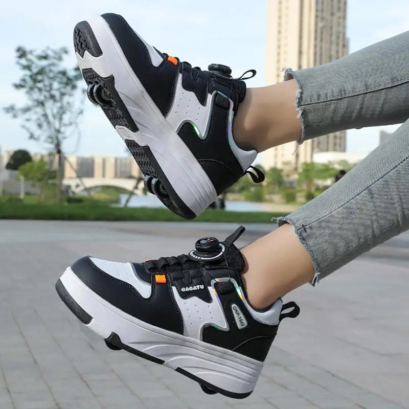 2025 جديد أحذية تزلج مضمنة للبنين بنات التزلج في الهواء الطلق الباركور انفصال عجلات أحذية النساء الرجال الأسطوانة أحذية رياضية حجم 31-40 #3