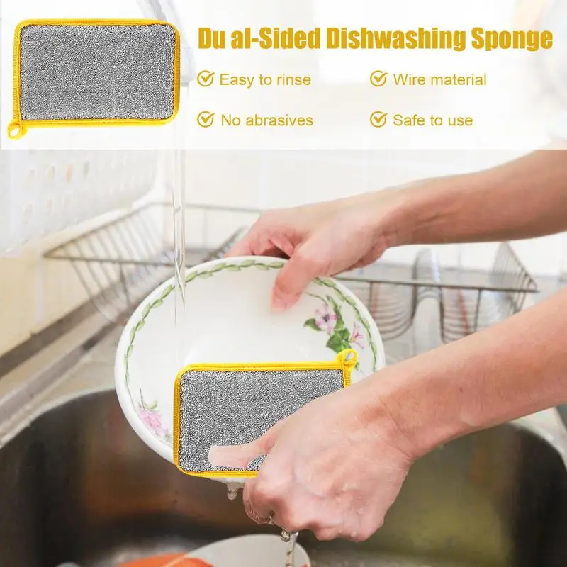 Non-Scratch Dishcloth Gentle Dish Sponge Cloth Scrubbing Sponge Cleaner For Dishwashing Absorbent Dish Cloth For Kitchen