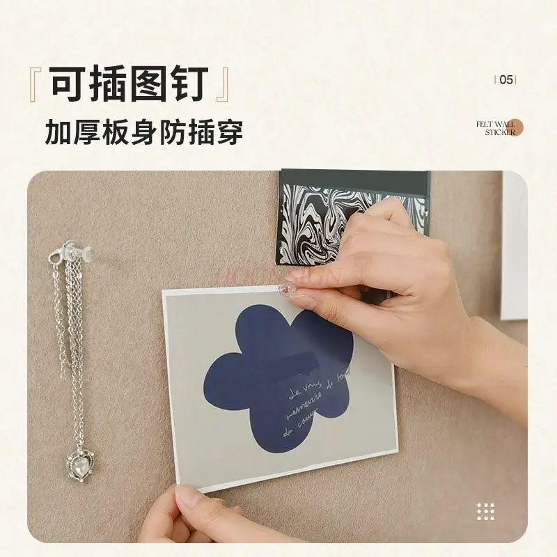 1pcs Creative bedroom decoration, room arrangement, cream style felt board, background board, photo wall