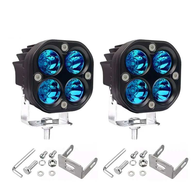 Gorąca Wyprzedaż Samochodowy Reflektor Roboczy LED 4x4 Offroad 12V 24V, Czerwono-Zielony, 3 Cale, 40W, Kwadratowy, Reflektor Punktowy, Światła Do Jazdy, Przeciwmgielne, Reflektory Przednie
