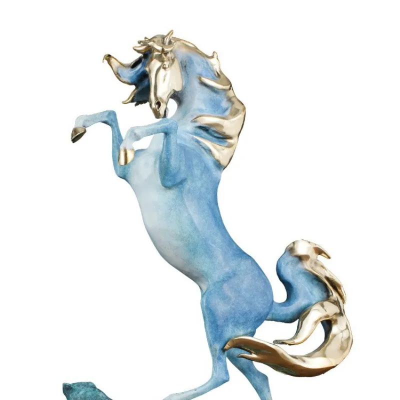

New Chinese-style copper horse ornament immediately succeeded, home decoration, living room office opening, gift decoration