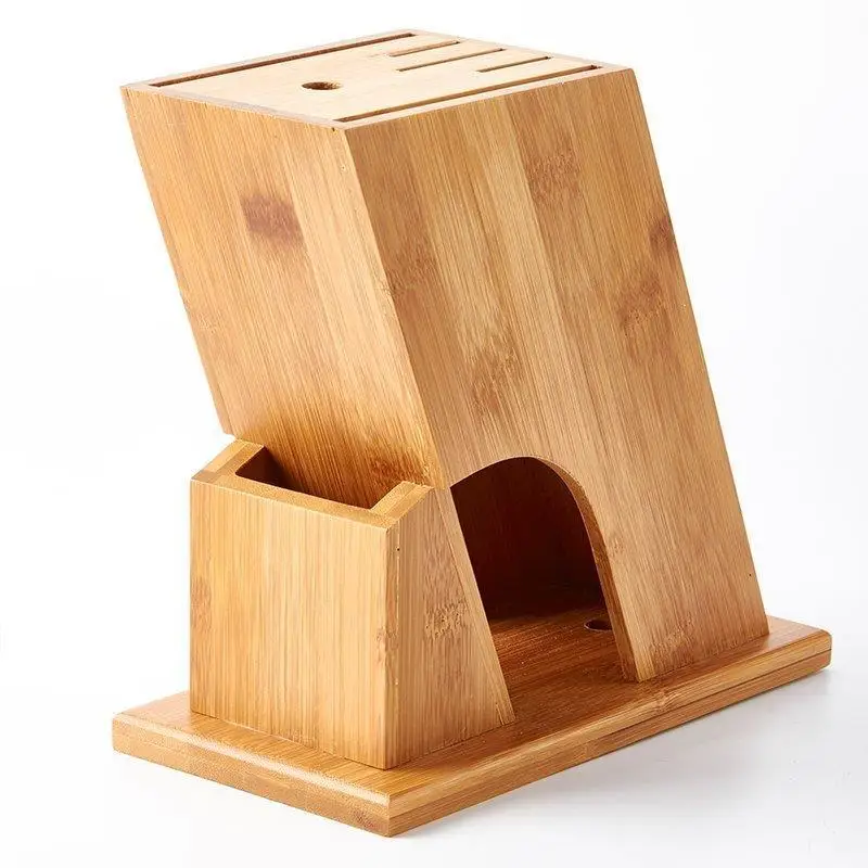 

High-End Bamboo Knife Holder Kitchen Accories Storage Ra Wooden Chef Knife Stand Household Knife Base Organizer
