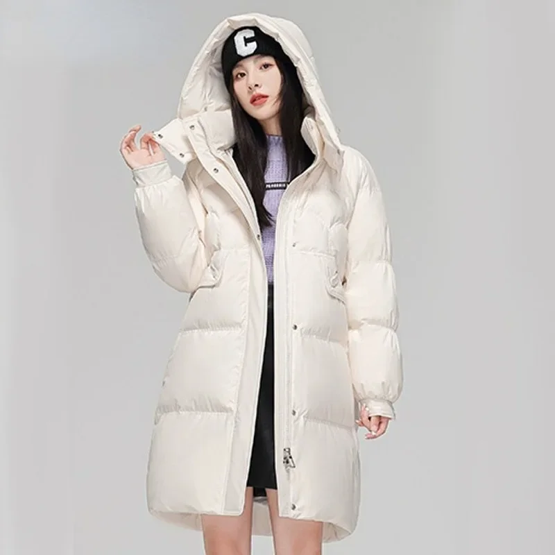 2024 New Fashion Hoodies Ski Warm Ladies Hoodie Down Coats Winter Windproof White Duck Down Puffer Jacket