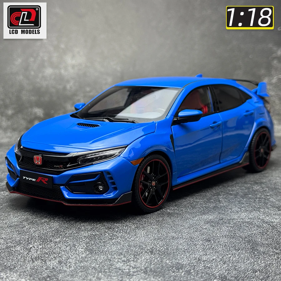 LCD 1/18 Honda Civic TYPE-R FK8 liga totalmente aberta modelo de