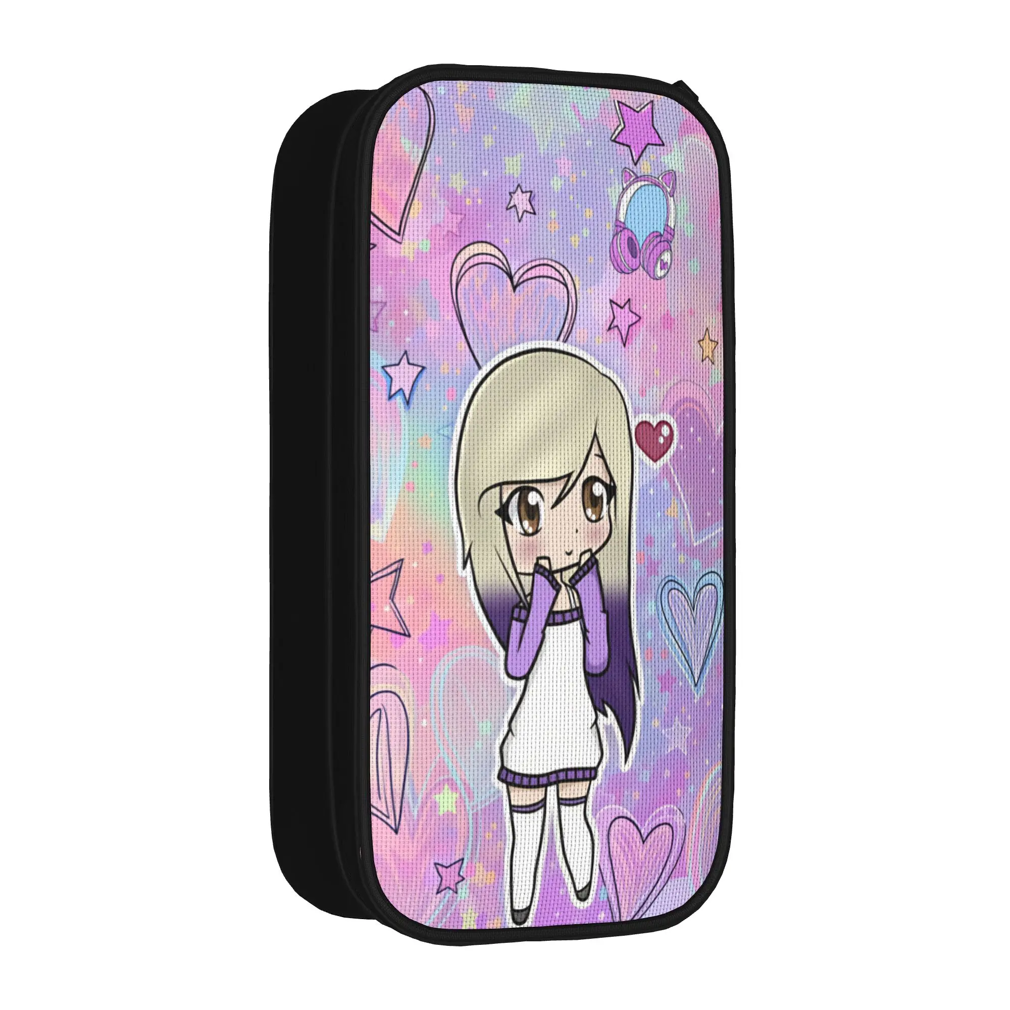 Lyna Vallejos Pencil Case  College Pen Box Boy Girl Canvas Vintage School Pencil Cases Custom Stationery Organizer