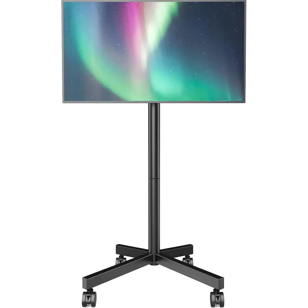 Height Adjustable Mobile TV Cart Stand for 23-60 TVs, Portable Floor Stand Holds up to 88 lbs, Rolling Mount VESA 400x400mm