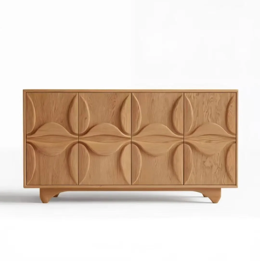 

✗x Solid Wood Medieval-Style French Cream Retro Living Room Storage Cabinet for Bedroom Side Storage-Retro Style Sideboard&