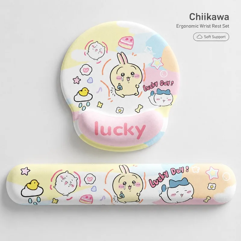 Cute Chiikawa Ergonomic Mouse Pad Wrist Rest Soft Anti Slip Hand Rest Keyboard Wrist Pad For Office Laptop Computer Work Study - view 3