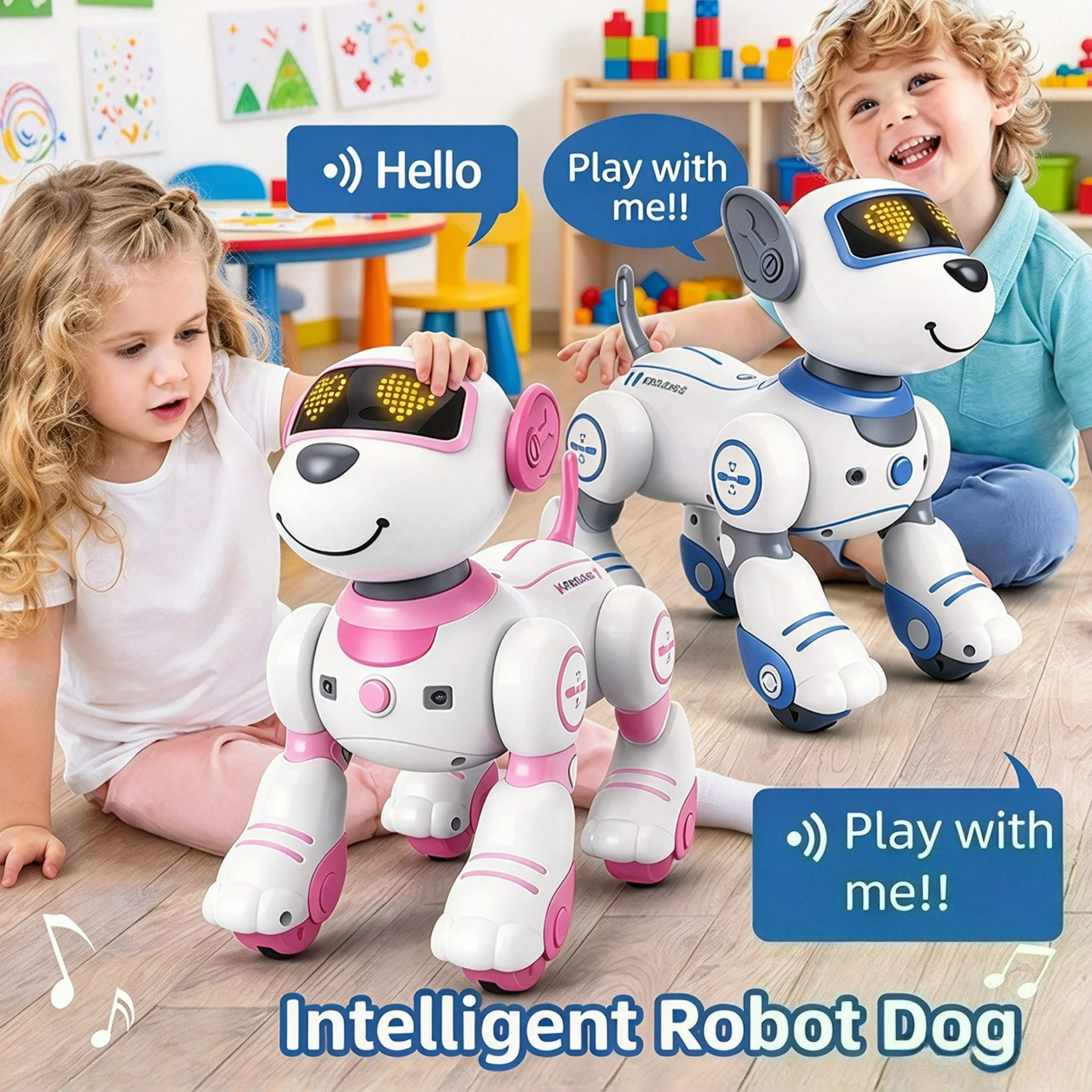 Robot Dog Stunt Walking Dancing Electric Pet Dog Remote Control Magic Pet Dog Toy Intelligent Touch Remote Control Children Toys