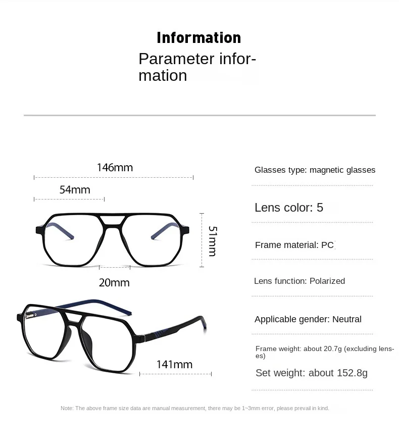 VCKA Sport-Myopie-Sonnenbrille mit großem Rahmen, 2025, 6-in-1, polarisiert, verschreibungspflichtig, magnetischer Clip, für Herren und Damen, Brillen – 0,5 bis -6,0 – Detail 11