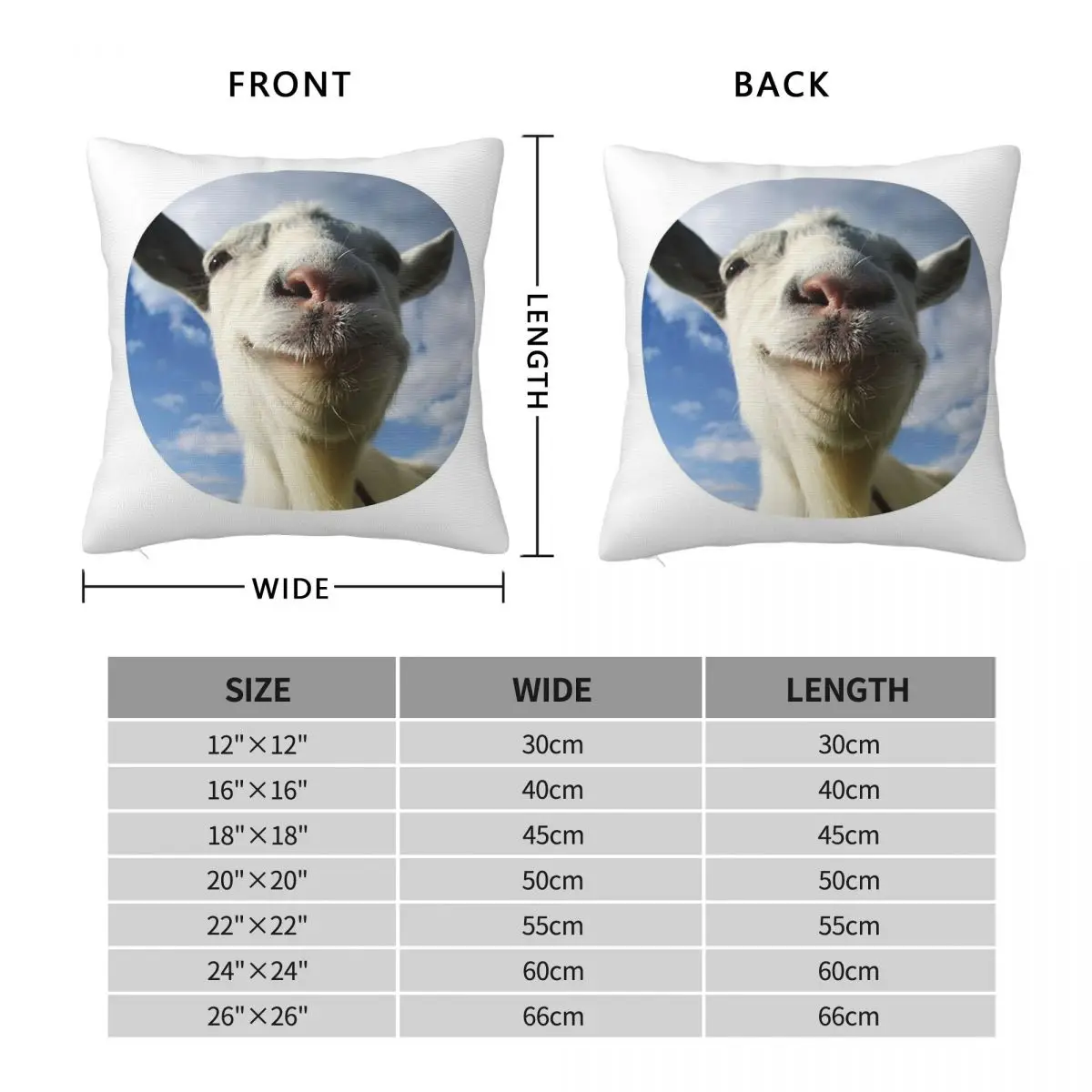 Goat Simulator Game Square Pillowcase Polyester Linen Velvet Pattern Zip Decorative Pillow Case Sofa Cushion Cover Wholesale 18