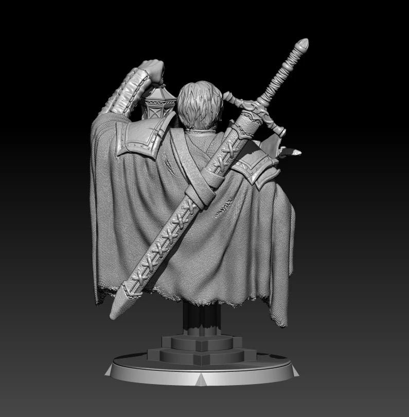 80mm Resin Model Kits Swordsman Bust  Figure Unpainted No Color RW-699