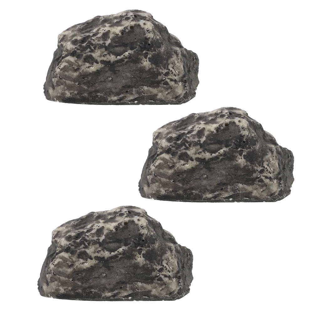 

3 Pcs Rock Holder Box Hidden Holder for Outside Garden Outdoor Realistic Rock Key Storage Box Storage