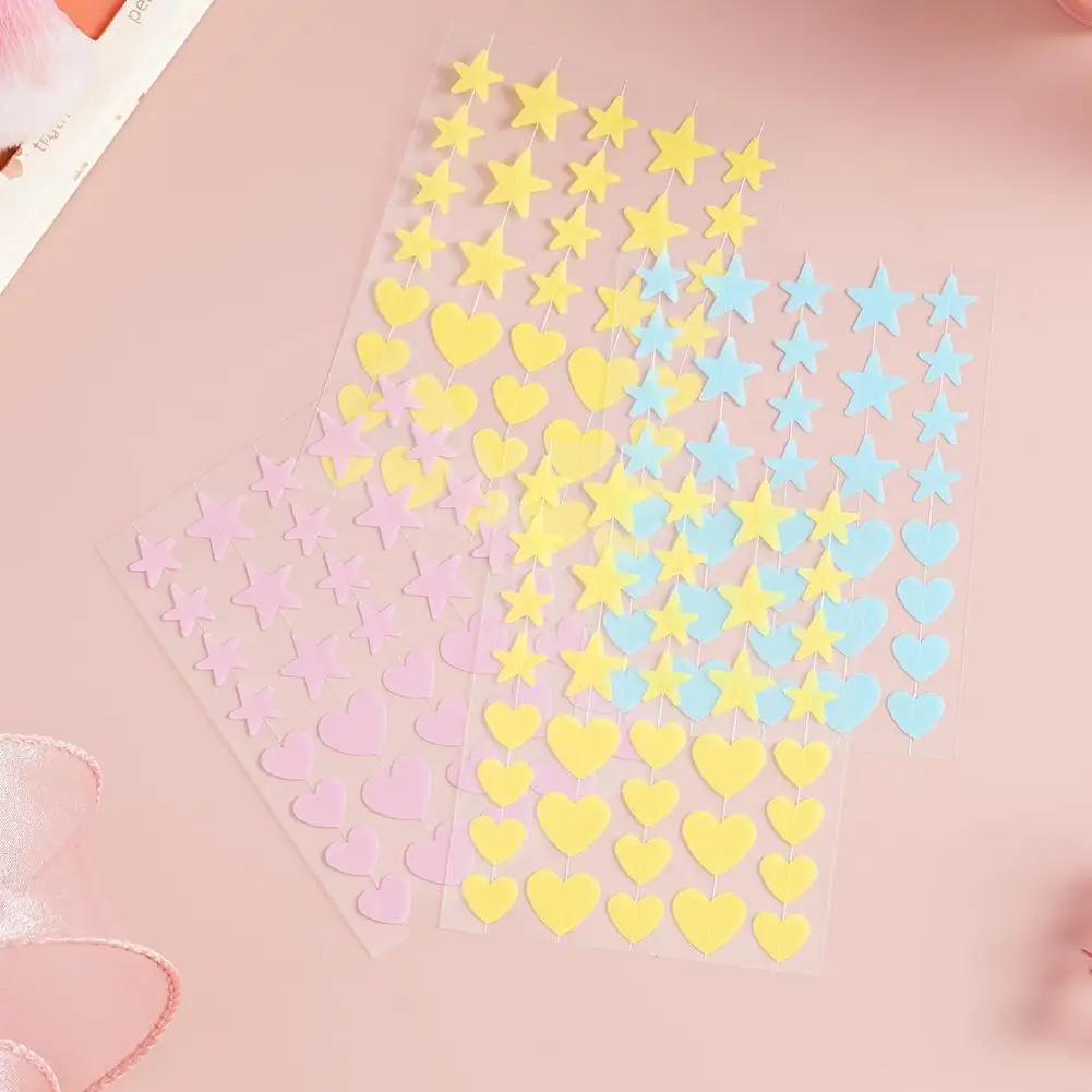 36 Counts Acne Care Patches Cute Stars Love Hearts Acne Treatment Sticker Invisible Acne Cover Removal Pimple Patch Skin Care