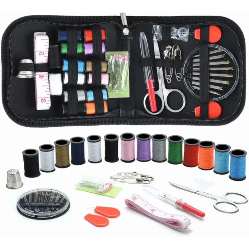 Sewing Kit Compact and Portable for Beginners and Professionals Includes Needles Thread Scissors and Other Essential Access