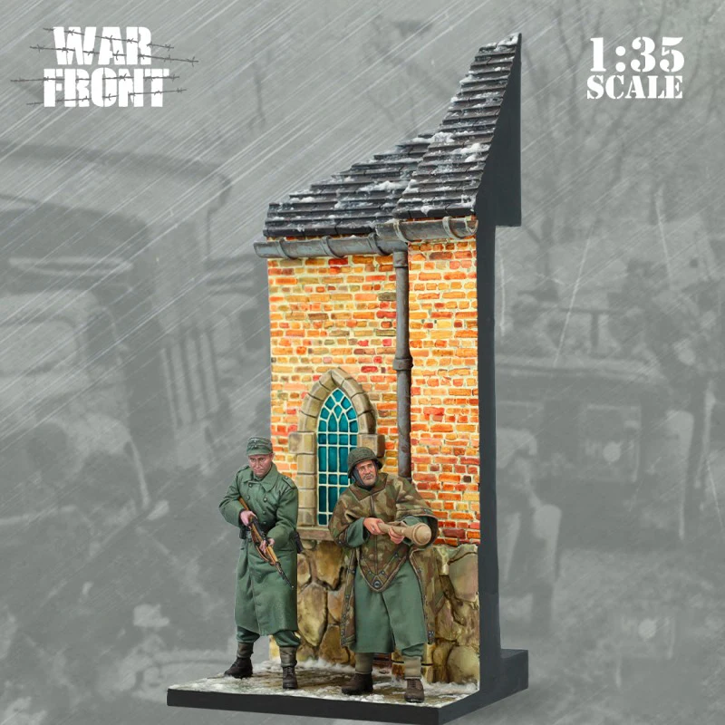 1/35 Resin Model Figure Kits GK , Two People，Including Scene，Military Theme，Unassembled And Unpainted,341J