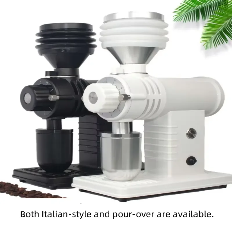 Household Commercial Espresso Pour-over Electric Coffee Grinder 60MM Ghost Teeth Flat Burrs Coffee Beans Grinding for Bakery