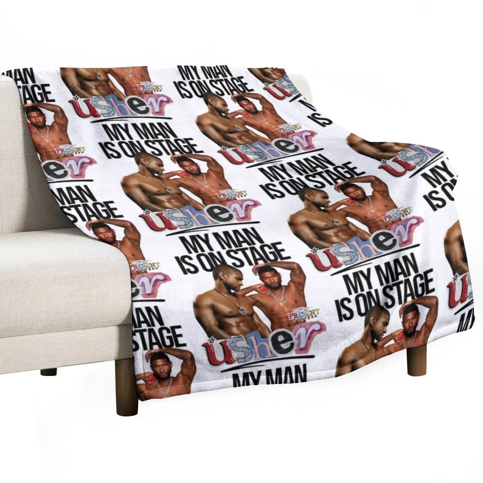 Usher My Man Is On Stage Throw Blanket Luxury St Designers Thermals For Travel Blankets